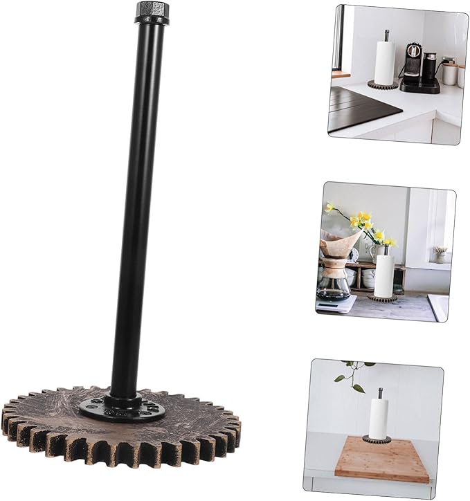Paper Towel Holder Industrial Stand Vintage Kitchen Towel Rack Cast Iron for Kitchen