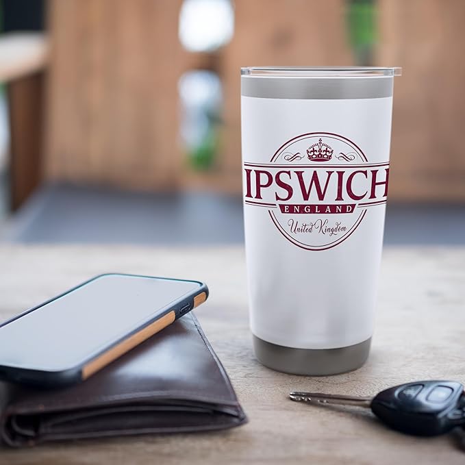 Ipswich England - Ipswich United Kingdom Label Stainless Steel Insulated Tumbler
