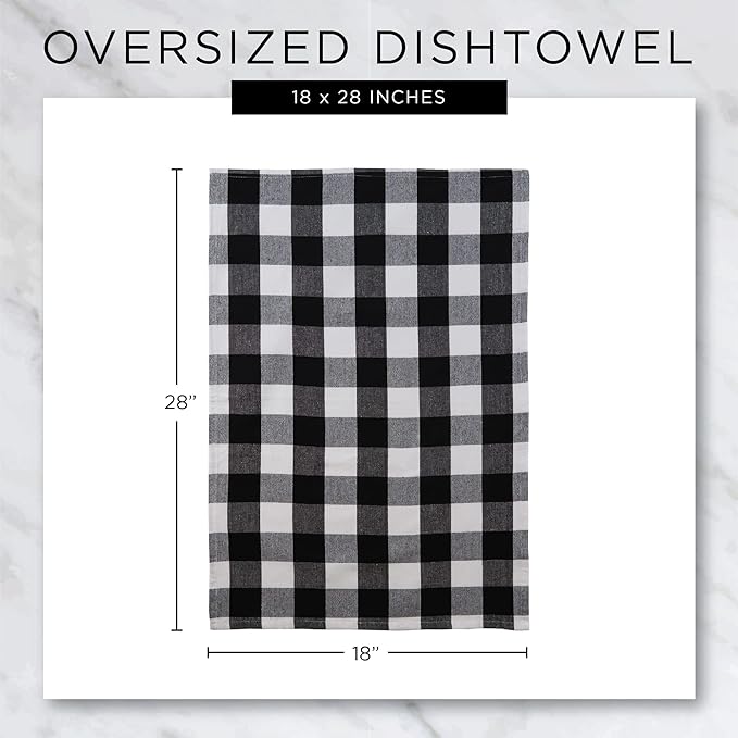 DII Christmas Kitchen Towel Set, Floral Tea Towels for Baking, Cleaning, Entertainment & Cooking, 18x28, Holiday Botanical, 2 Piece