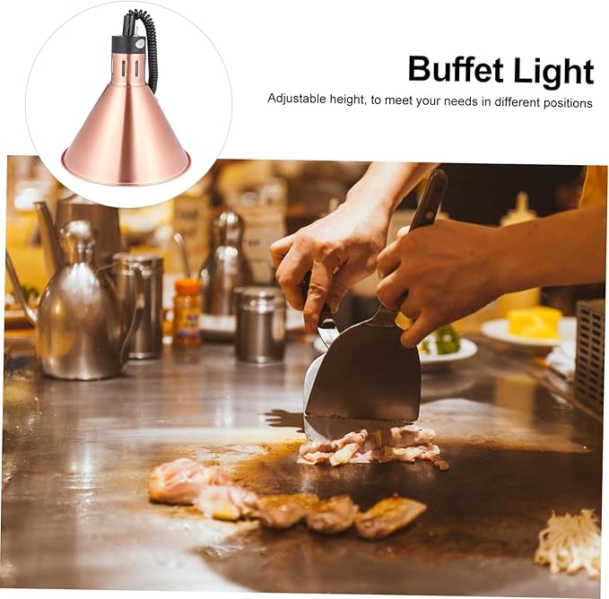 Holibanna 1Pc Telescopic Heat Lamp Buffet Heating Light for Food Preservation Chandelier for Hotel Restaurant Kitchen Canteen Use Height
