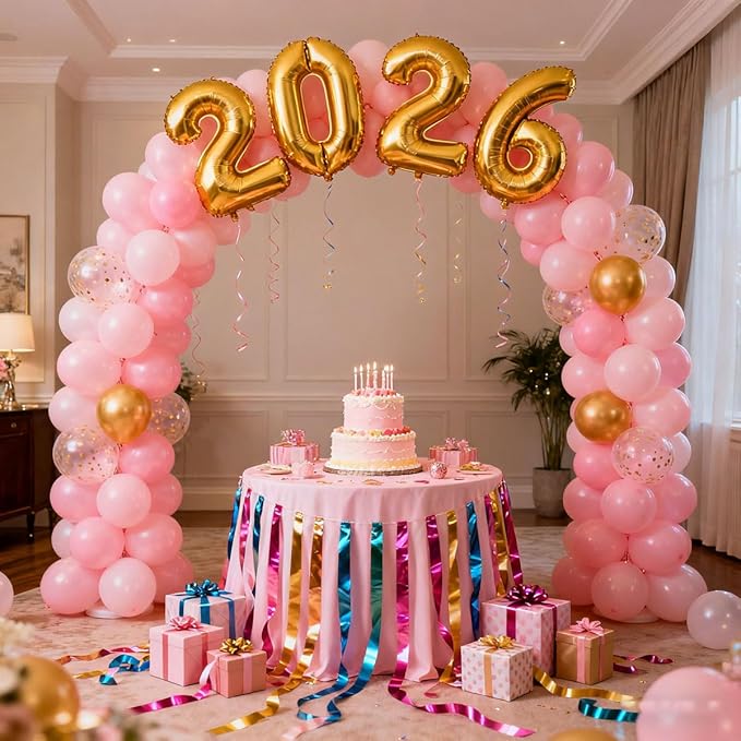2026 Balloons Gold Number 2026 Balloon-16 Inch Number Foil Balloons for Graduation Party Decorations 2026