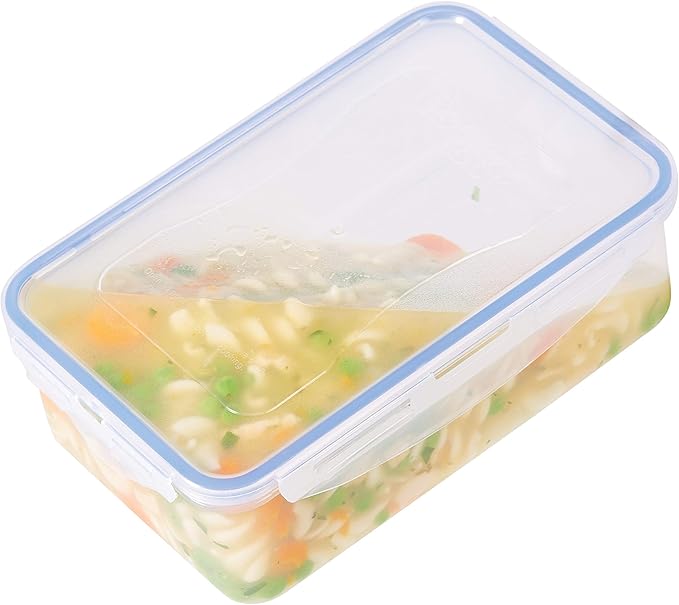 Lock & Lock Easy Essential Storage Set/Food Containers Airtight Bins/BPA-Free/Dishwasher Safe, 38 Piece, Clear