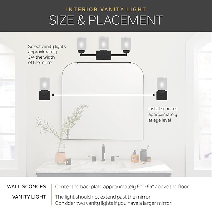 Kichler Clyde 1 Light Bathroom Vanity in a Rich Champagne Bronze Finish, for Bathrooms, (7.25" H x 7.5" W x 8.25" Ext.), 45943CPZ