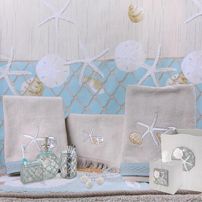 Avanti Linens - Tumbler, Resin Countertop Cup, Beach Inspired Bathroom Accessories (Seaglass Collection)