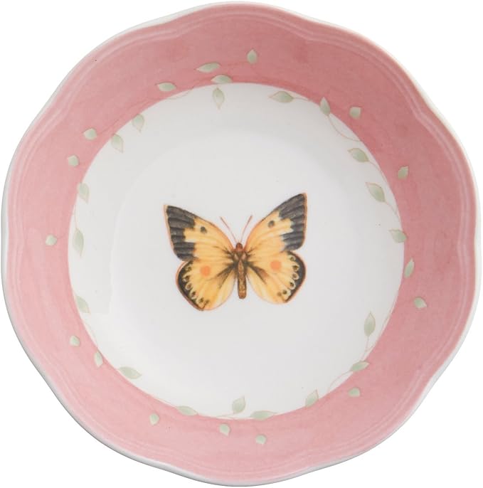 Lenox Dinnerware Set, Butterfly Meadow Colors 4-Piece Fruit Bowl Set, Service For 4, Made Of White Porcelain Bowls, Dishwasher & Microwave Safe, Salad And Pasta, Home And Kitchen (Asssorted, 4 Pieces)