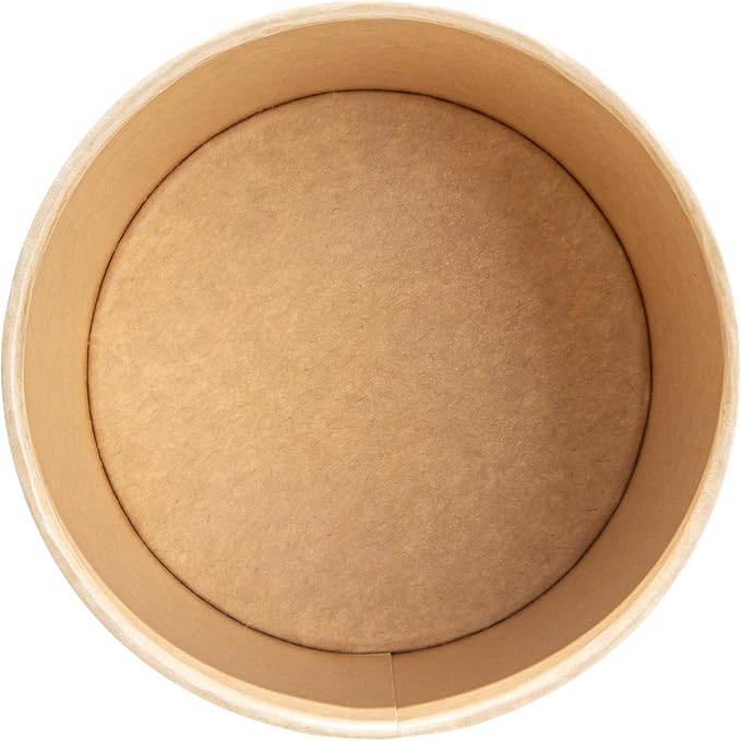 Restaurantware Paper Soup Containers 200 Pack Of 16 oz Disposable Kraft To Go Hot Soup Serving Bowls BPI-Certified Compostable Leakproof Stackable Food Containers For Noodles, Pasta And Desserts