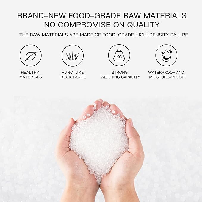 MEGAWISE Vacuum Sealer Bag Rolls with Labels & Marker, 2 Rolls 8 inch wide × 16.4 Feet Long BPA-Free Embossed Vacuum Rolls for All Vacuum Sealers