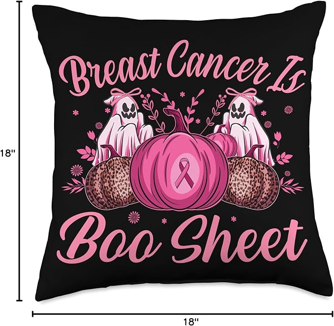 Breast Cancer is Boo Sheet Throw Pillow