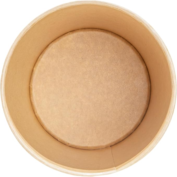 Restaurantware Paper Soup Containers 25 Pack Of 24 oz Disposable Kraft To Go Hot Soup Serving Bowls BPI-Certified Compostable Leakproof Stackable Food Containers For Noodles, Pasta And Desserts