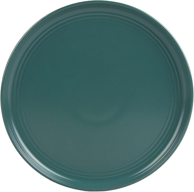 Double Line 8.25" Salad Plate, Set of 6, Emerald Green