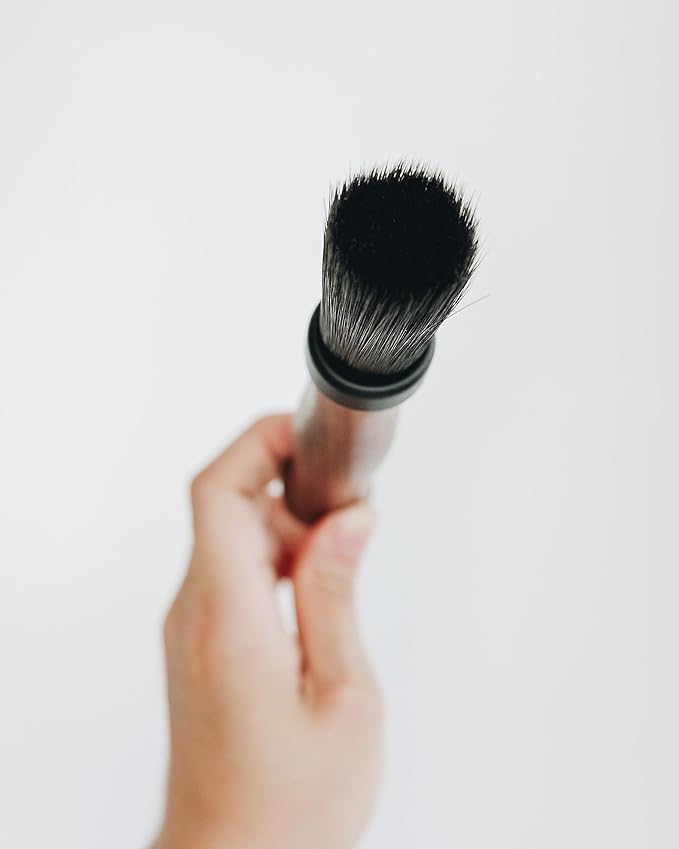 Normcore Barista Brush - Coffee Cleaning Brush - Genuine American Walnut Wood Handle Espresso Brush Cleaner - Coffee Bar Brush Espresso Grinder Brush - Coffee Cleaning Tool