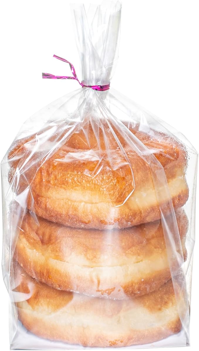 Restaurantware Flat Bottom Heat Seal Sandwich Bags Heat Sealable Food Bags - Gusset Bag with Paper Insert - Clear - 4 x 4 x 9 Inch - 100ct Box - Bag Tek