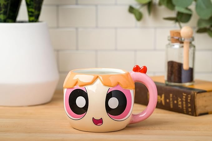 Silver Buffalo Powerpuff Girls Blossom Ceramic 3D Sculpted Mug, 20 Ounces