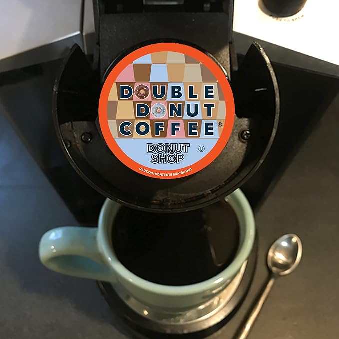 Double Donut Coffee Variety Pack, Including Flavored Coffee Pods, Medium Roast, & Dark Roast Coffee, Single Serve Coffee for Keurig K Cup Brewers, 40 Count (Pack of 2)