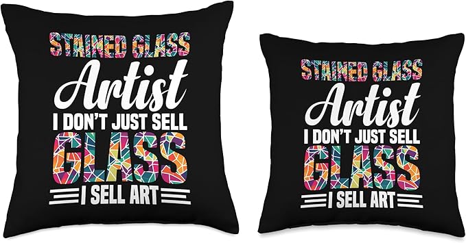 Stained Glass Grinder Glass Sheets Stained Glass Artist Throw Pillow