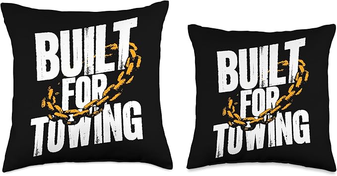 Built for Towing Duty Chain Hook Worker Throw Pillow