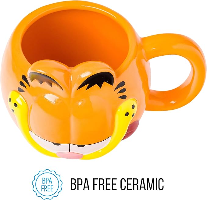 Silver Buffalo Garfield Ceramic 3D Sculpted Mug, 20 Ounces