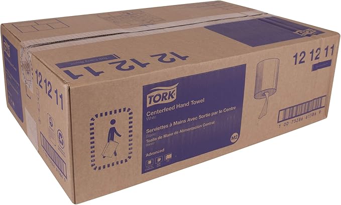 Tork Soft Centerfeed Hand Towel White M2, 100% Recycled, 6 x 600 Towels, 121211