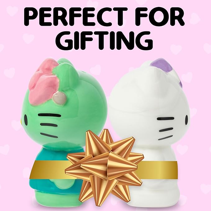 Silver Buffalo Sanrio Hello Kitty Halloween Ceramic Salt and Pepper Shaker Set, 5” L x 2” W x 3.5” H