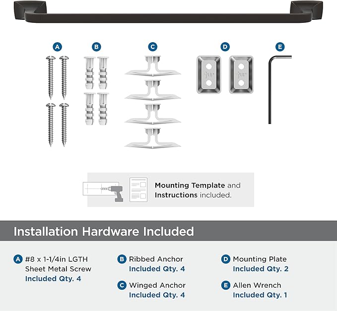 Amerock BH36014ORB | Oil Rubbed Bronze Towel Bar | 24 in (610 mm) Towel Rack | Highland Ridge | Bathroom Towel Holder | Bathroom Hardware | Bath Accessories