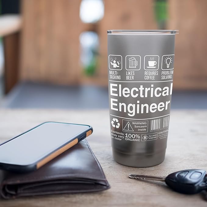 Electrical Engineer Funny Description Label Stainless Steel Insulated Tumbler