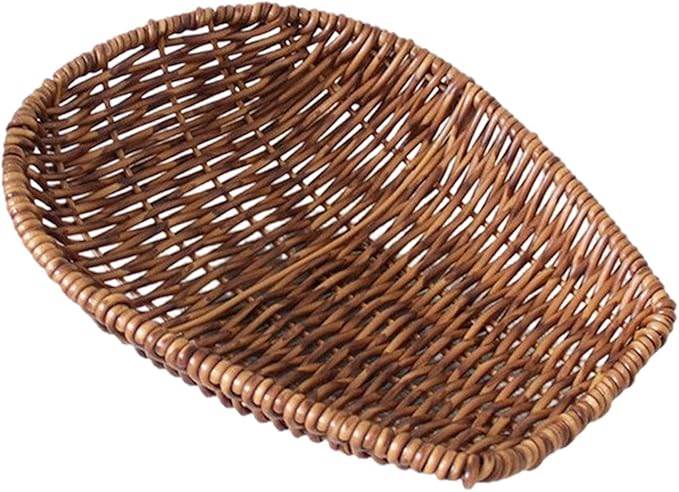 Storage Basket Made of Imitation Rattan, Woven Basket, Multifunctional, Shelf, Vanity Tray for Organizing The Coffee Table, S