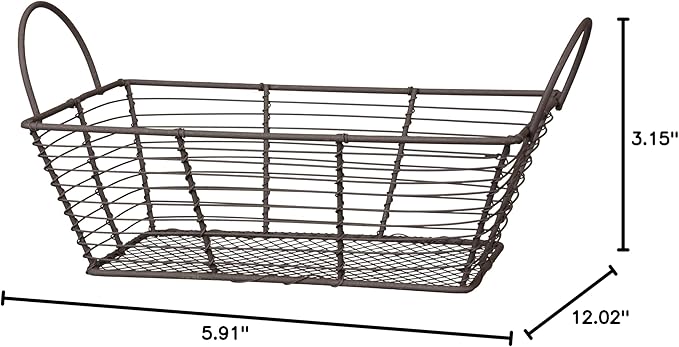 Primitives by Kathy 103183 Rustic Wire Basket, Small