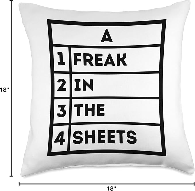 Freak In The Sheets Excel Spreadsheet Funny Office Joke Gag Throw Pillow