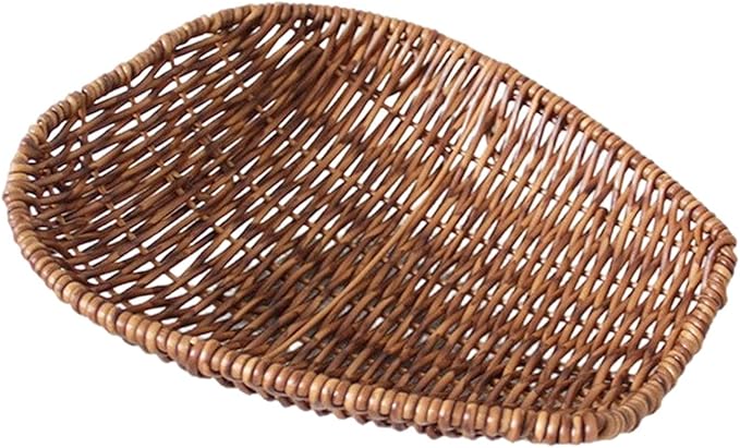 Storage Basket Made of Imitation Rattan, Woven Basket, Multifunctional, Shelf, Vanity Tray for Organizing The Coffee Table, M