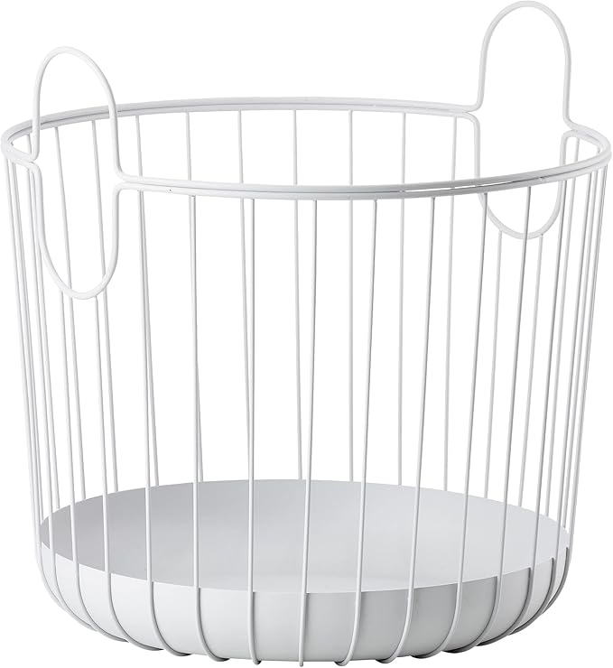 Zone Denmark Inu Basket - Basket with Handles Crafted from Metal - with sleek and sturdy design - Stylish and Functional Storage for Kitchen, Bathroom, Children's Room, and Home Office- (Small)