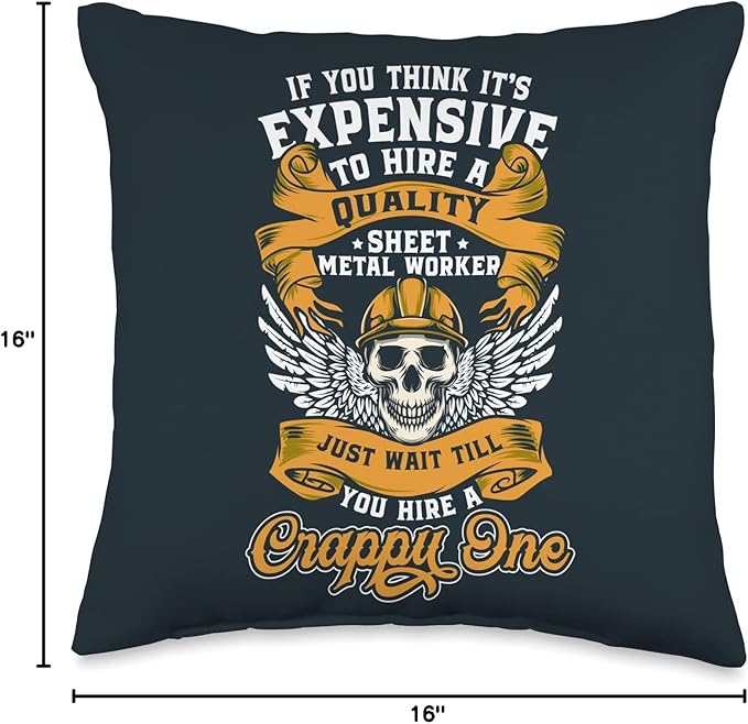 Journeyman Sheet Metal Worker Union Sheet Metal Worker Throw Pillow