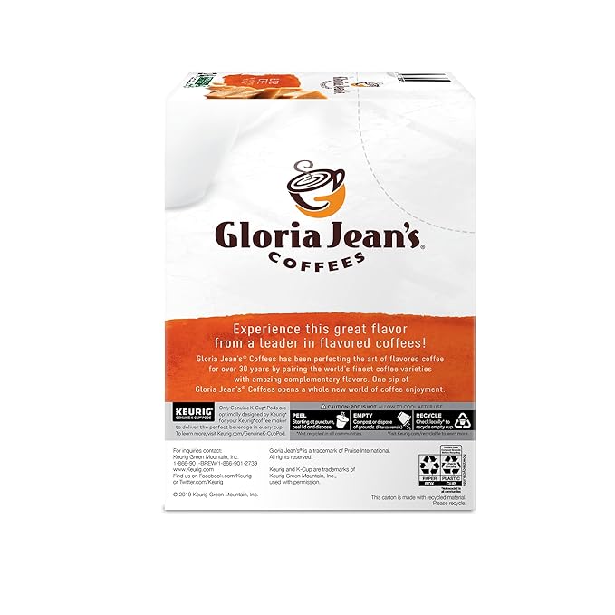 Gloria Jean's Coffees Butter Toffee, Single-Serve Keurig K-Cup Pods, Flavored Medium Roast Coffee, 96 Count