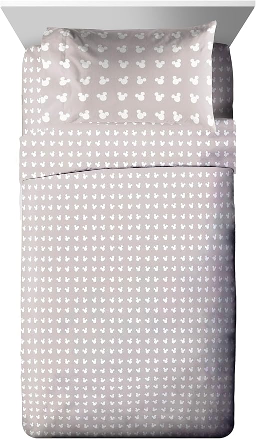 Jay Franco Disney Mickey Mouse Twin Size Comforter Set - 5 Piece Bedding Includes Sheet Set & Pillow Covers - Super Soft Cozy Bedding