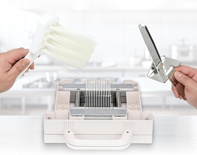 Prince Castle Saber King Cleaning Kit - White Brush - Parts Cleaning Brush for Vegetable Chopper Blade and Kitchen Chopper for Dicing Vegetables and More