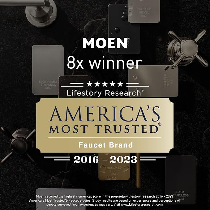 Moen Preston Collection Spot Resist Brushed Nickel 7-inch Bathroom Hand Towel Ring, Wall Mounted Towel Hanger, DN8486BN (Pack of 2)