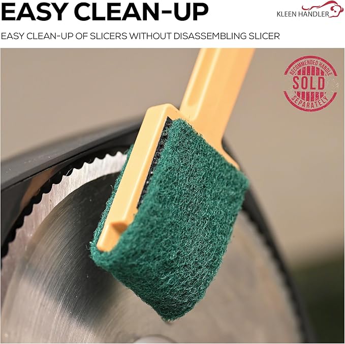 Kleen Handler 720 Pcs Slicer EZ Scrub Pad Electric Blade Cleaning Tool, Deli Slicing Machine Cleaner, Clean Mandolin Slicer Safely, Small Scrub Pads (Bulk Case Pack of 720)