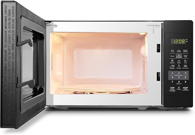 COMFEE' EM720CPL-PMB Countertop Microwave Oven with Sound On/Off, ECO Mode and Easy One-Touch Buttons, 0.7cu.ft, 700W, Black