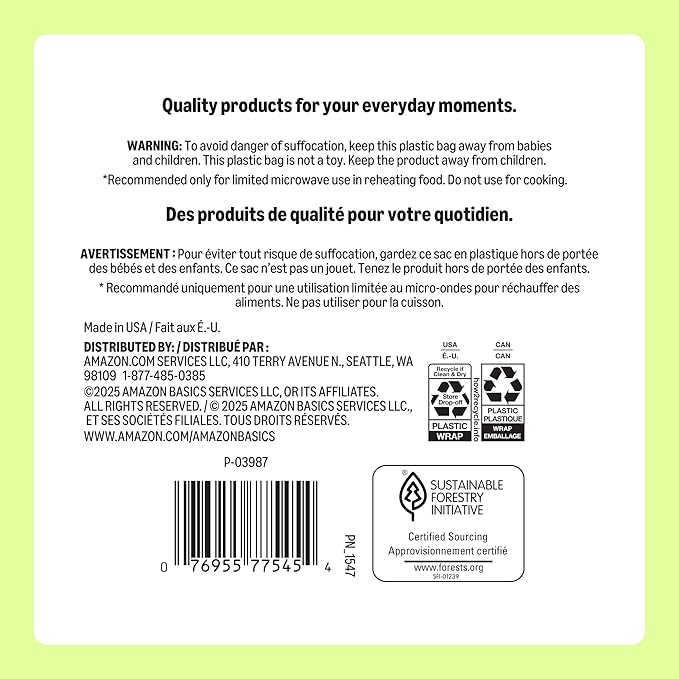 Amazon Basics Everyday Disposable Paper Plates, 8.62 Inch, Microwave-Safe, Cut Resistant, Soak-Proof, 100 Count, Packaging May Vary
