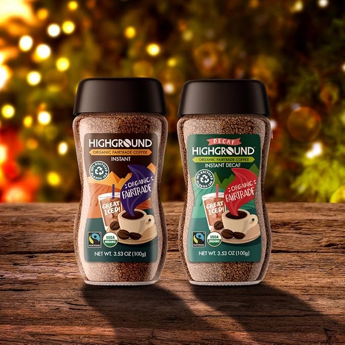 Highground Organic Instant Regular Coffee, 3.53 Oz (Pack of 2)