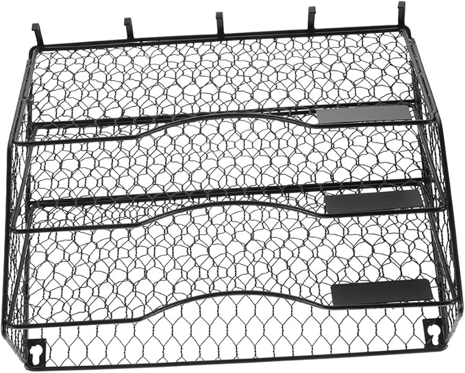 Metal Book Rack Wall Mount File Basket Wire Baskets for Organizing Wall Magazine Holder