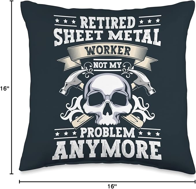 Union Sheet Metal Worker Retired Sheet Metal Worker Throw Pillow