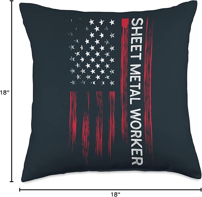 Journeyman Sheet Metal Worker Union Sheet Metal Worker Throw Pillow