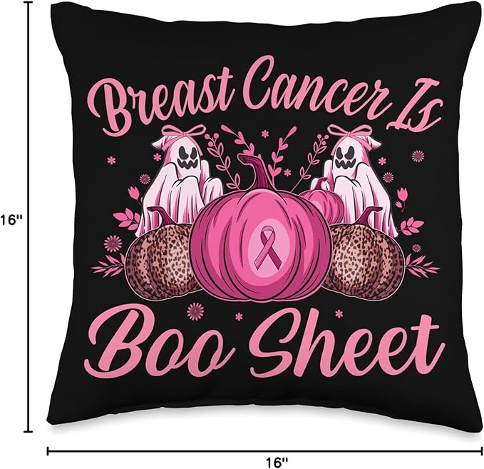 Breast Cancer is Boo Sheet Throw Pillow