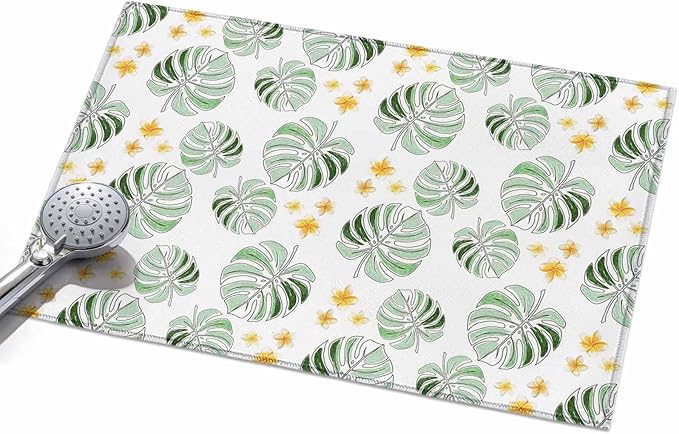 Area Rug 2x3ft, Summer Palm Leaves Pattern Washable Rugs for Living Room Bedroom, Scattered Starburst Flowers Soft Non-Slip Area Rugs Rectangle Floor Carpet for Dining Room