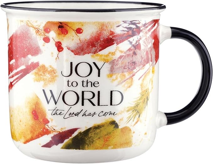 Faithworks Christian Gifts - Inspirational Christmas Holiday Ceramic Coffee Mug/Cup, Holds 13.5 Fluid Ounces, Joy To The World