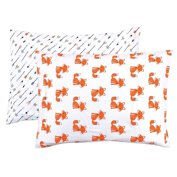 Hudson Baby Unisex Baby and Toddler Cotton Toddler Pillow Case, Foxes, One Size