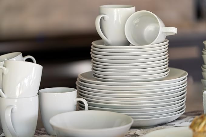 10 Strawberry Street 10.5" Catering Coupe Dinner Plate, Set of 12,White