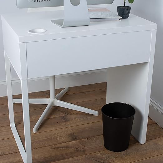 Bath Bliss 5 Liter Small Wastebasket | Round Open Top | Trash Can | Bathroom | Bedroom | Kitchen | Office | Dorm | Disposal Waste Bin | Garbage | Metal | Oil Rubbed Bronze