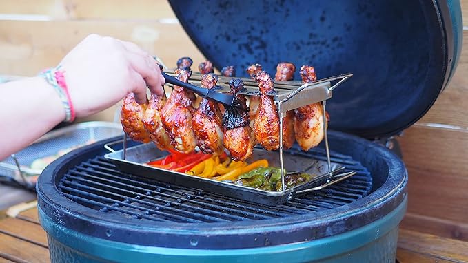 Chicken 12 Leg Hanger with 5-Pc. Grilling Essentials Kit