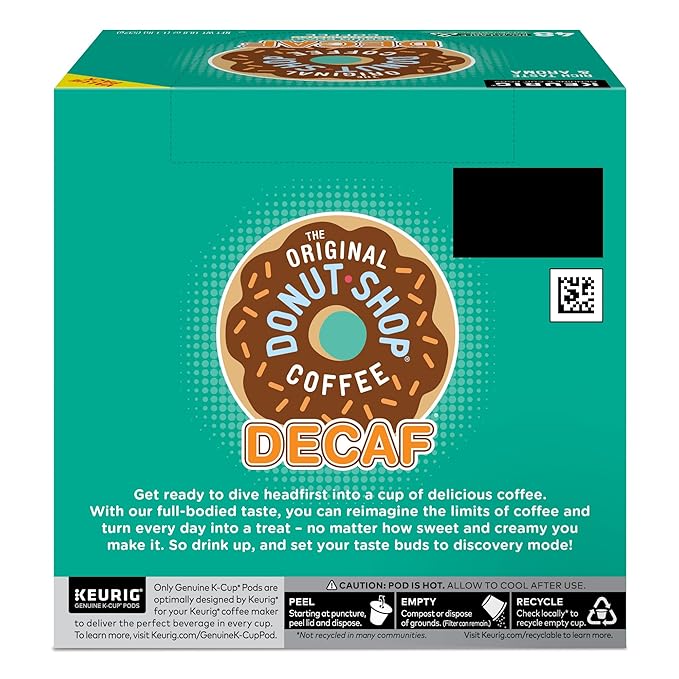 The Original Donut Shop Decaf Keurig Single-Serve K-Cup Pods, Medium Roast Coffee, 48 Count